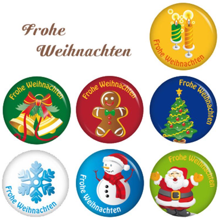 Ansteckbutton Frohe Weihnachten-Set