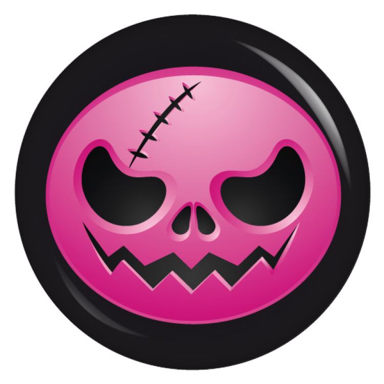 Ansteckbutton Fratze pink