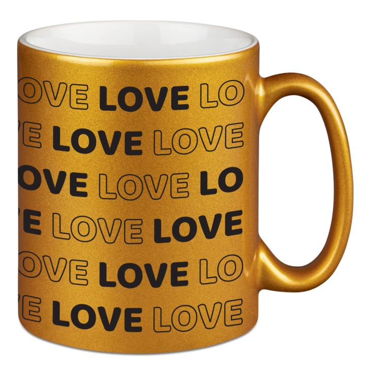 Goldene LOVE-Tasse – Dein Glanzmoment am Morgen