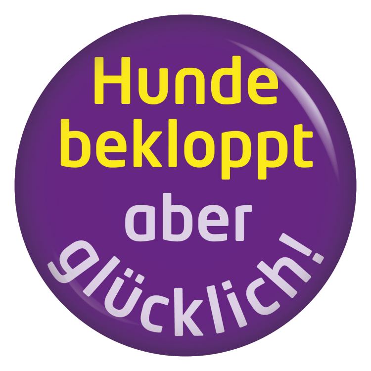 Hundebekloppt aber glücklich Button Anstecker