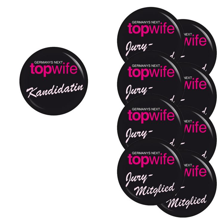 Ansteckbuttons topwife Set 37mm