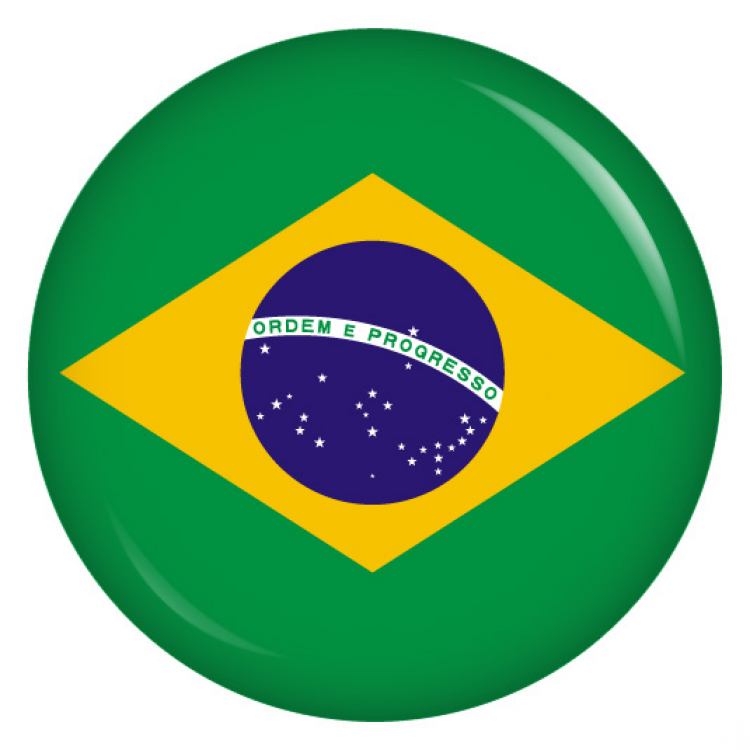 Ansteckbutton Brasilien Flagge