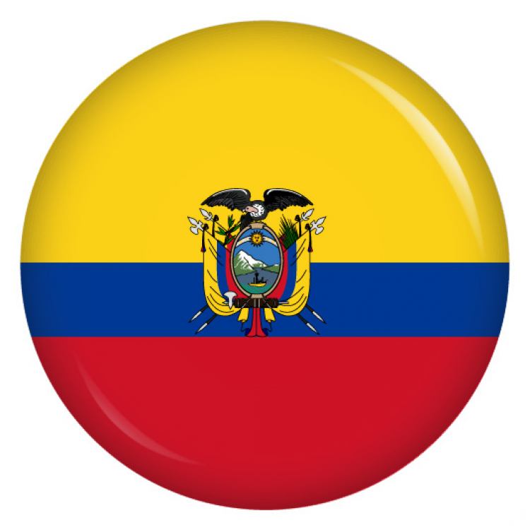Ansteckbutton Ecuador Flagge