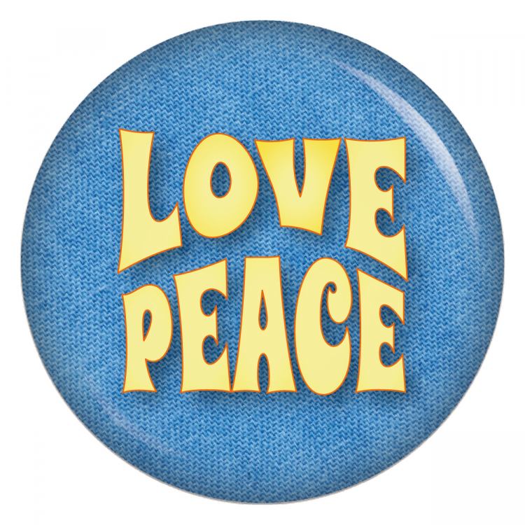 Ansteckbutton Love and Peace 60er