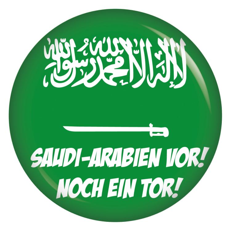 Ansteckbutton Saudi-Arabien vor! Noch ein Tor!