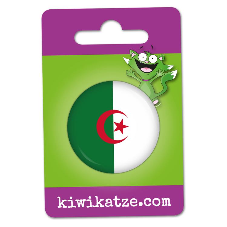 Ansteckbutton Algerien an Eurolochkarte