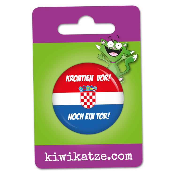 Ansteckbutton Kroatien vor! Noch ein Tor! an Eurolochkarte