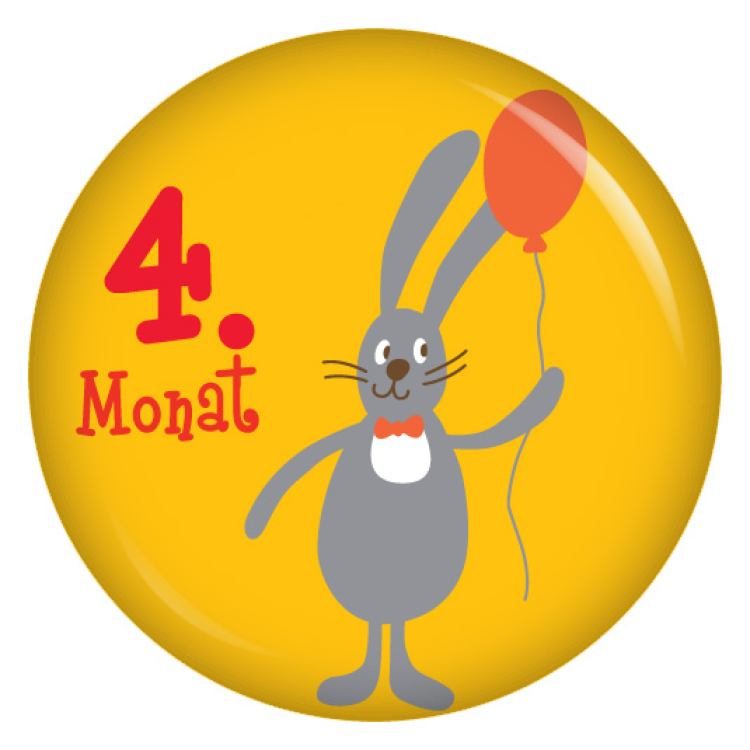 Ansteckbutton 4. Monat Hase (Tierchen 1)