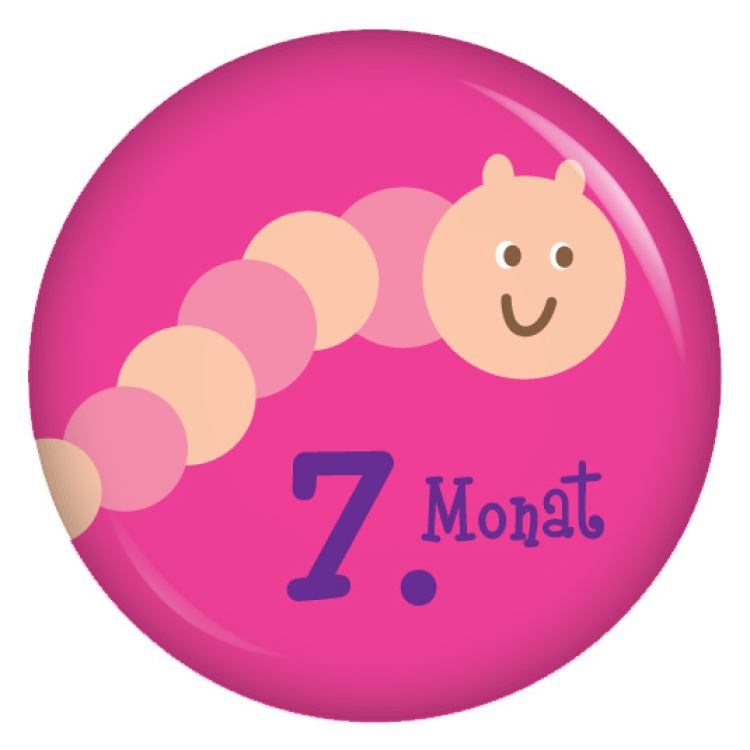 Ansteckbutton 7. Monat Raupe