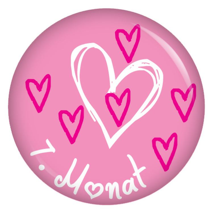 Ansteckbutton 7. Monat Herzchen