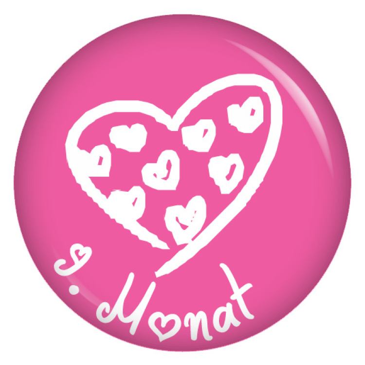 Ansteckbutton 9. Monat Herzchen