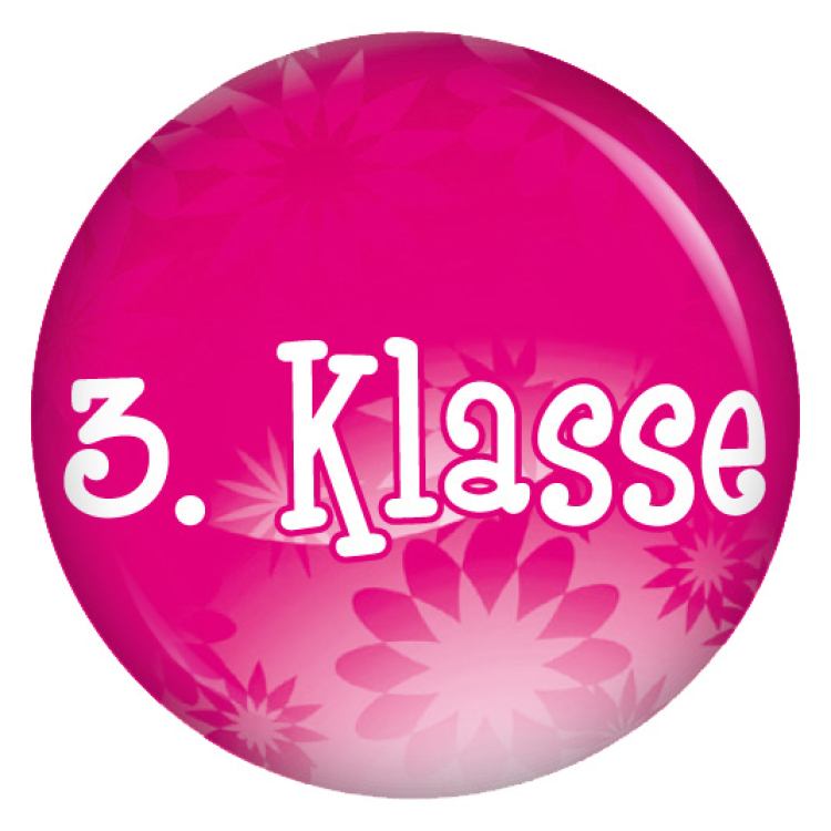 Ansteckbutton 3. Klasse/ pinkflowers