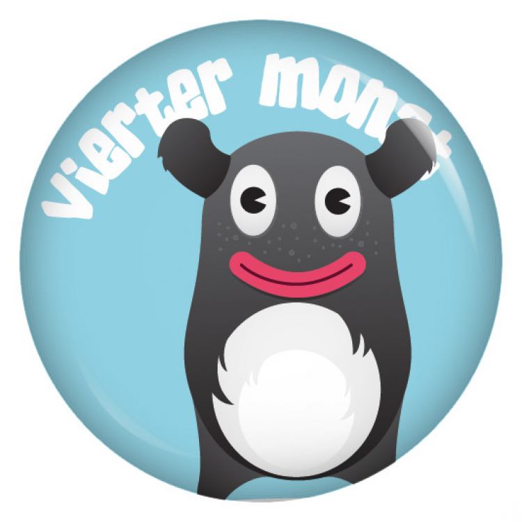 Ansteckbutton 4. Monat (Monster 1)