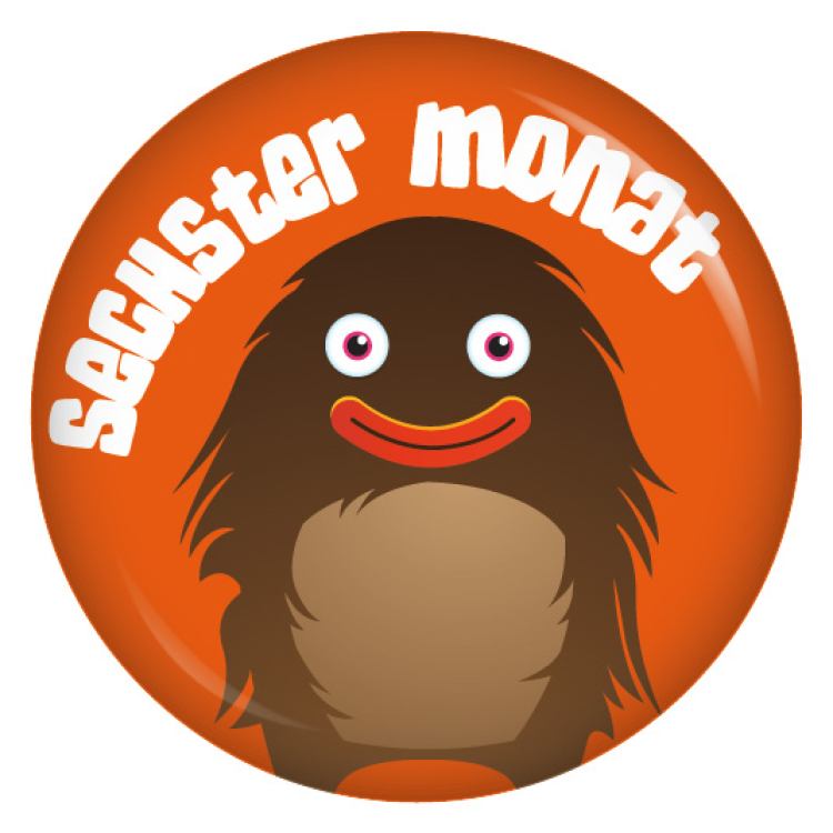 Ansteckbutton Monsterchen 1/6. Monat