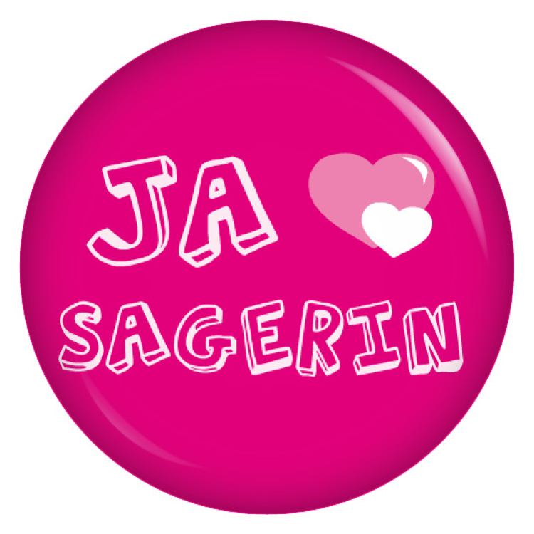 Ansteckbutton Ja-Sagerin