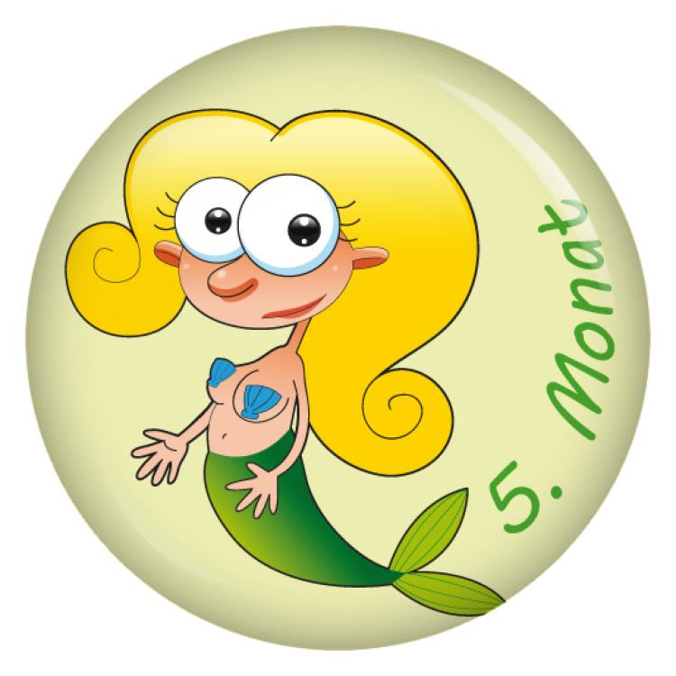 Ansteckbutton Meerjungfrauen 5. Monat