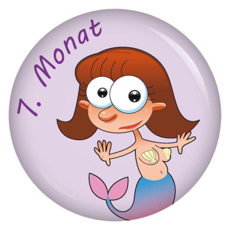 Ansteckbutton 7. Monat Meerjungfrau