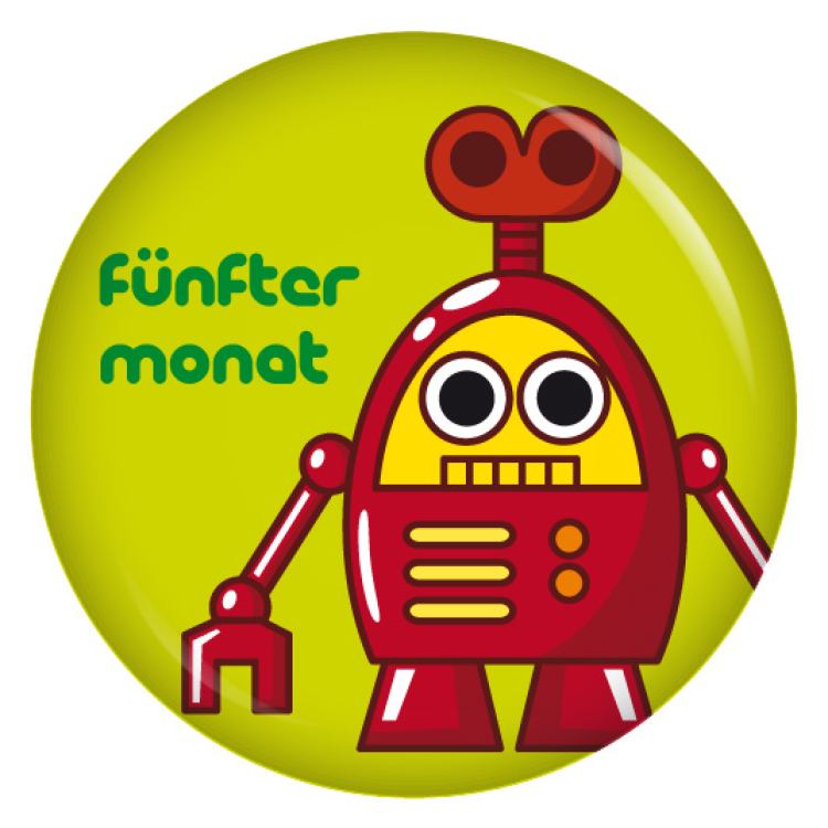 Ansteckbutton Roboter 5. Monat
