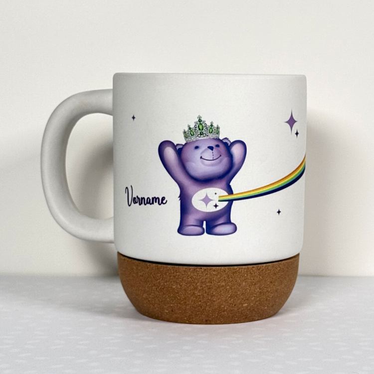 Personalisierte magische Tasse für die Momente mit Krönchen (mit Korkboden)
