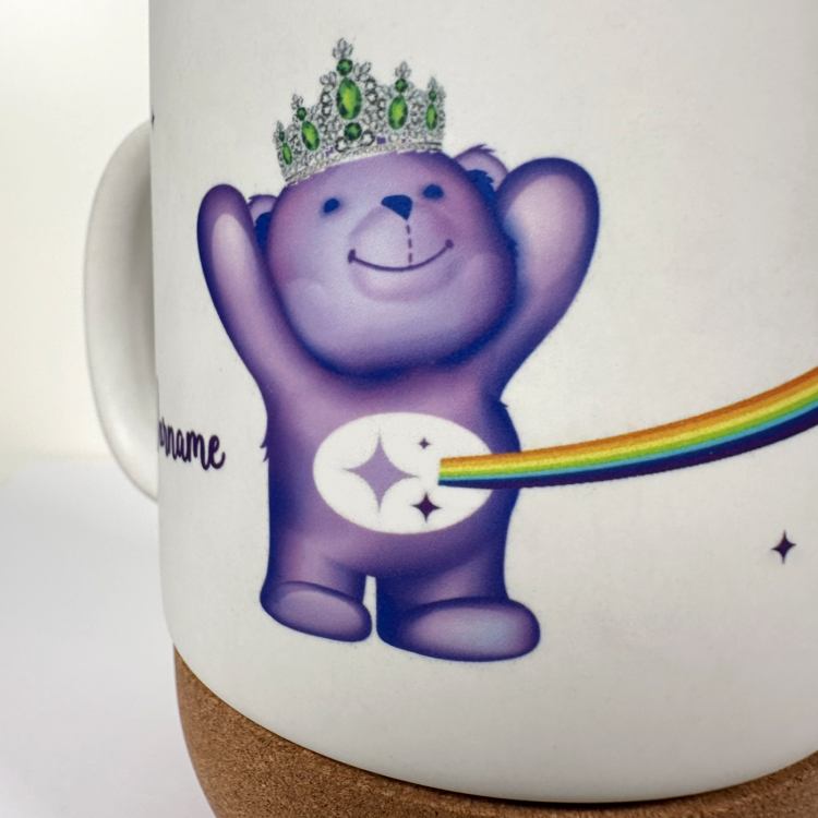Personalisierte magische Tasse für die Momente mit Krönchen (mit Korkboden)