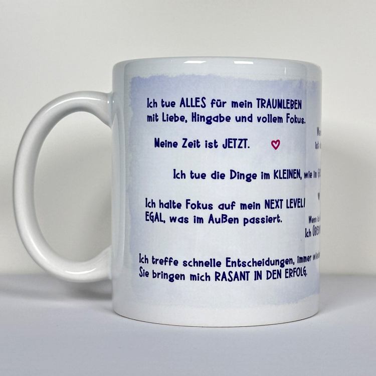 Mindset-Tasse – Dein täglicher Reminder für Fokus, Erfolg & Traumleben