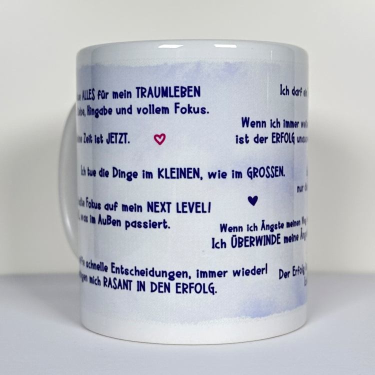 Mindset-Tasse – Dein täglicher Reminder für Fokus, Erfolg & Traumleben