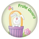 Ansteckbutton Hase in Korb