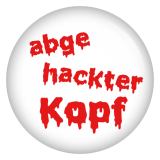 Ansteckbutton Kostümersatz abgehackter Kopf