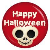 Ansteckbutton Happy Halloween Totenkopf