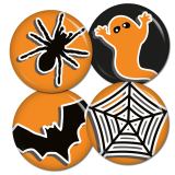 4er Set Halloween orange