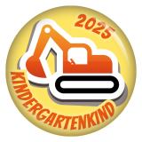 Ansteckbutton 2024 Kindergartenkind Bagger