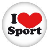 Ansteckbutton I love Sport