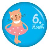 Ansteckbutton 6. Monat Katze (Tierchen 1)