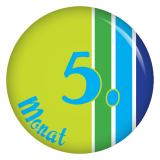 Ansteckbutton 5. Monat (Kunterbunt)