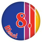 Ansteckbutton 8. Monat kunterbunt