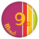 Ansteckbutton 9.  Monat kunterbunt