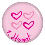Ansteckbutton 4. Monat (Herzchen)