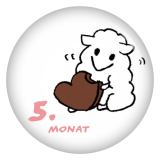 Ansteckbutton 5. Monat (Schäfchen)