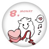 Ansteckbutton 8. Monat Schäfchen