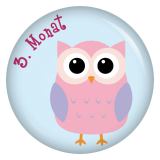 Ansteckbutton 3. Monat Eulen