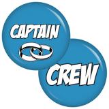 Ansteckbutton 9 Buttons Set Captain / Crew