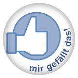 Ansteckbutton  mir gefällt das / Daumen hoch