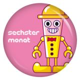 Ansteckbutton 6. Monat (Roboter)
