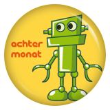 Ansteckbutton 8. Monat Roboter