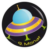 Ansteckbutton 9. Monat Weltraum